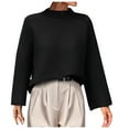 thumbnail image 1 of BLVB Women's Fall Pullover Sweaters Crew Neck Long Sleeve Ribbed Knit Sweater Solid Casual Soft Jumper Tops, 1 of 8