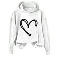 thumbnail image 1 of BLVB Women's Fall Pullover Sweatshirts Heart Printed Long Sleeve Hoodies Casual Loose Comfy Tops Blouse, 1 of 3