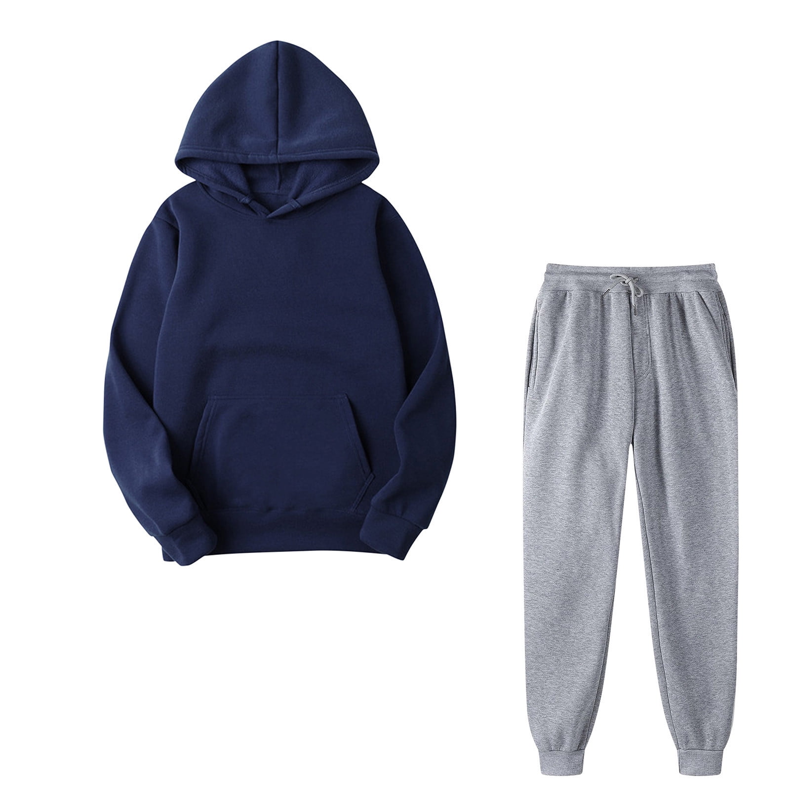 BLVB Women's Fall Winter 2 Piece Jogger Outfits Long Sleeve