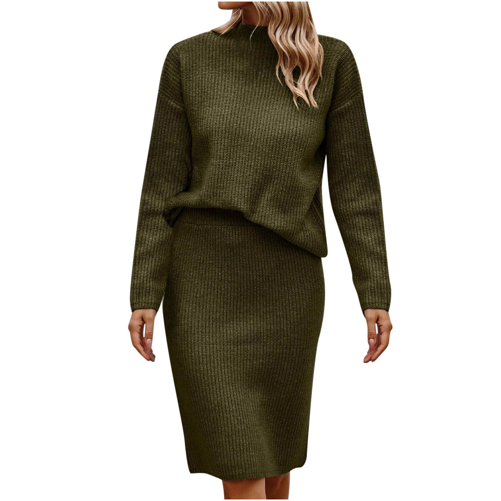 BLVB Women's Fall Winter Two Piece Sweater Skirt Sets BLVB Women's Fall Winter Two Piece Sweater Skirt Sets