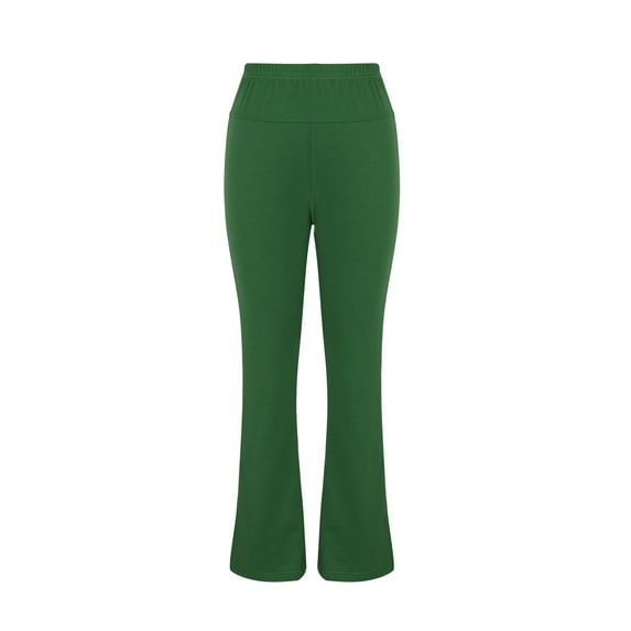 BLVB Women's Flared Leggings Bootcut Yoga Pants Work Pants Stretchy Split Hem Full Length Workout Running Trousers