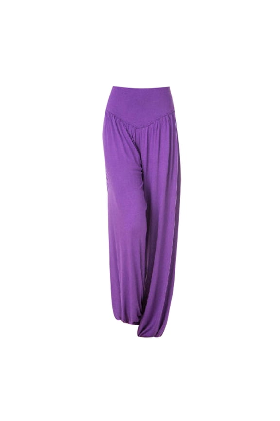 Women's Harem Pants for Beach & Lounge High Waisted Flowy Summer Boho Pants Yoga Sports Dance Pants Travel Trousers
