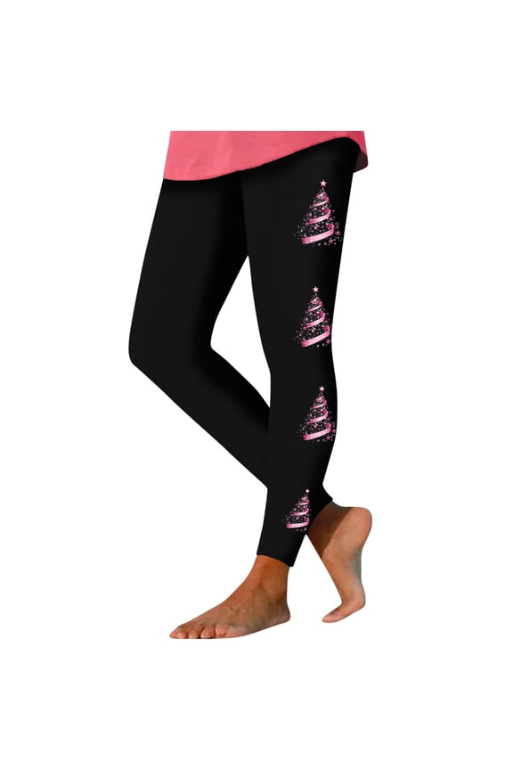 Women's High Waist Christmas Leggings Printed Holiday Tights Workout Yoga Pants Gym Clothes