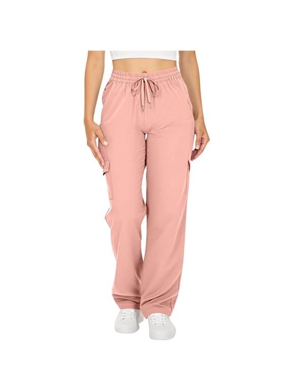 Women's Hiking Cargo Pants Lightweight Outdoor Athletic Pants Camping Travel Golf Trousers with Pockets