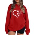 thumbnail image 1 of BLVB Women's Oversized Fall Winter Sweatshirts Printed Crew Neck Long Sleeve Casual Loose Pullover Tops Blouse, 1 of 4