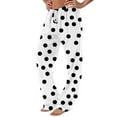 thumbnail image 1 of BLVB Women's Pajama Pants High Waist Wide Leg Lounge Pants with Drawstring Pockets Soft Stretchy Comfy Pjs Bottoms, 1 of 6