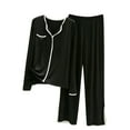 thumbnail image 1 of BLVB Women's Pajama Sets 2 Piece Soft V Neck Long Sleeve Tops and Pants Outfits Sleepwear Pjs, 1 of 9