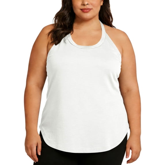 BLVB Women's Plus Size Athletic Tank Tops Racerback Workout Yoga Running Sleevelss Shirts Ladies Undershirts