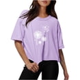 thumbnail image 1 of BLVB Women's Plus Size Summer Tops Crew Neck Short Sleeve T-Shirts Printed Casual Loose Blouse Tees, 1 of 5