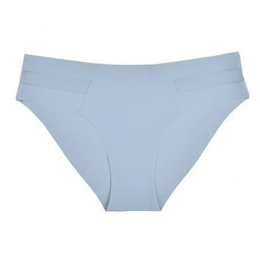 BLVB Women’s Seamless Underwear Soft Stretch Ice Silk Briefs Hipster No Show Bikini Panties for Ladies