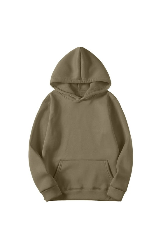 Women's Hoodies Casual Long Sleeve Drop Shoulder Pullover Tops Loose Drawstring Fall Hooded Sweatshirt with Pocket