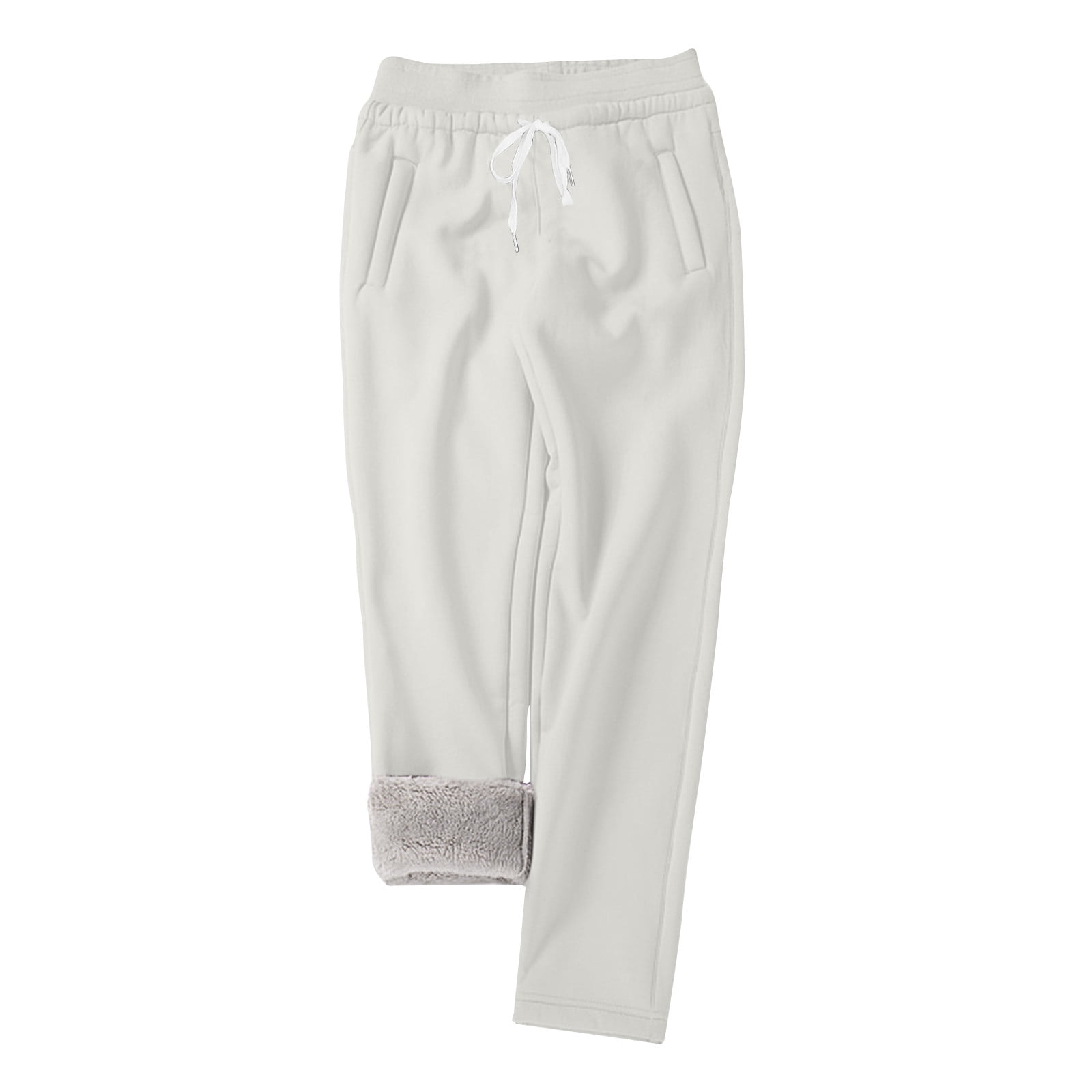 Sherpa Fleece Warm Pants Women Outerwear Grey