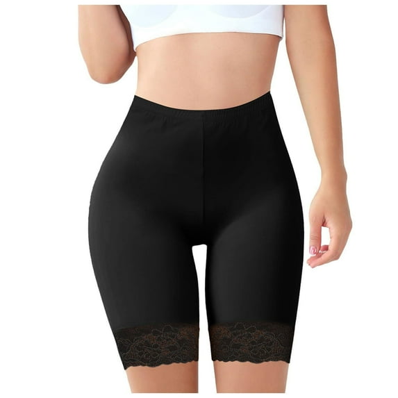 BLVB Women's Slip Shorts for Under Dresses Cooling Anti Chafing High Waisted Underwear Boyshorts Seamless Lace Shorts Under Skirts