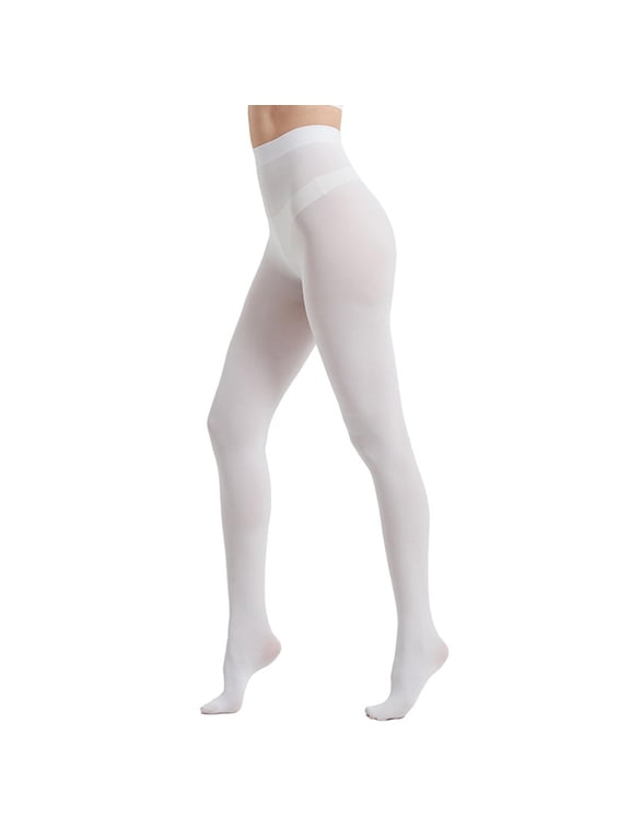 Women's Soft Footed Pantyhose High Waist Solid Color Stretchy Danceing Tights Stocking for Ladies