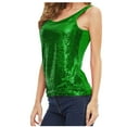 thumbnail image 1 of BLVB Women's Sparkle Sequin Tank Tops Casual Fashion Sparkly Glitter Party Shirts Sleeveless Vest Dressy Tops, 1 of 5