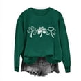 thumbnail image 1 of BLVB Women's St. Patrick's Day Sweatshirts Long Sleeve Lightweight Pullover Casual Shamrock Crewneck Shirts Tee Tops, 1 of 4