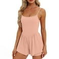 thumbnail image 1 of BLVB Women's Summer Sleeveless Rompers Adjustable Spaghetti Strap Double Lined Shorts Jumpsuit Workout Outfits, 1 of 7