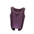 thumbnail image 1 of BLVB Women's Summer Tank Tops Crew Neck Casual Comfy Sleeveless Sleep Shirts Solid Color Basic Tee Loungewear, 1 of 4