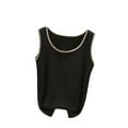 thumbnail image 1 of BLVB Women's Summer Tank Tops Crew Neck Casual Comfy Sleeveless Sleep Shirts Solid Color Basic Tee Loungewear, 1 of 4