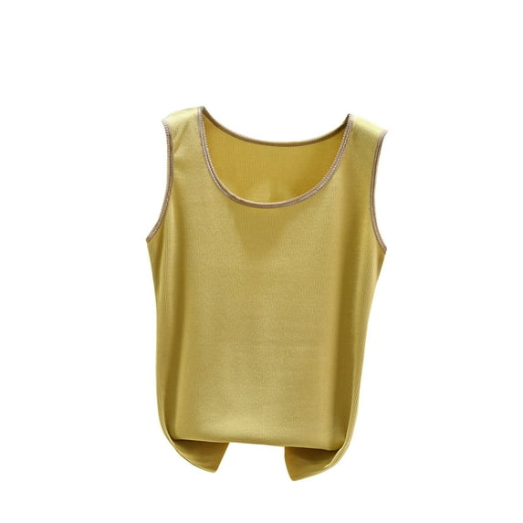 BLVB Women's Summer Tank Tops Crew Neck Casual Comfy Sleeveless Sleep Shirts Solid Color Basic Tee Loungewear