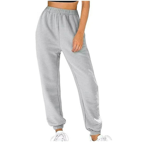 BLVB Women's Sweatpants Baggy Casual High Waisted Workout Athletic Cinch Bottom Comfy Fall Joggers Pants with Pockets