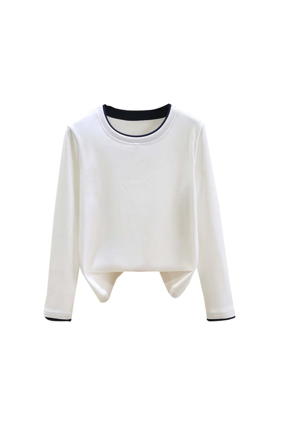 Women's Thermal Shirts Pullover Long Sleeve Crew Neck Undershirt Tees Tops Warm Workout Winter Base Layer