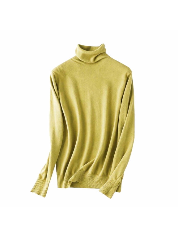 Women's Turtleneck Long Sleeve Tops Thermal Underwear Base Layer Fall Winter Pullover Shirts Sweater