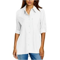 BLVB Women's UV Sun Protection Button down Shirt Upf 50  Long Sleeve Outdoor Cool Quick Dry Fishing Hiking Travel Shirts