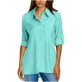 thumbnail image 1 of BLVB Women's UV Sun Protection Button down Shirt Upf 50+ Long Sleeve Outdoor Cool Quick Dry Fishing Hiking Travel Shirts, 1 of 7