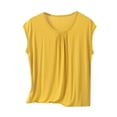 thumbnail image 1 of BLVB Women's Ultra Soft Modal Pajama Tops Loose Fit Crew Neck Casual Lounge Tops Cap Sleeve Sleep T Shirts for Women, 1 of 4