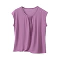 thumbnail image 1 of BLVB Women's Ultra Soft Modal Pajama Tops Loose Fit Crew Neck Casual Lounge Tops Cap Sleeve Sleep T Shirts for Women, 1 of 4