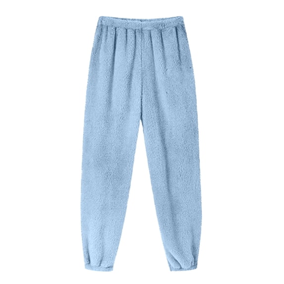 BLVB Women's Warm Plush Pajama Pants Soft Fluffy Sleep Pants Comfy Fuzzy Lounge Pants Fleece Pj Bottoms Sleepwear