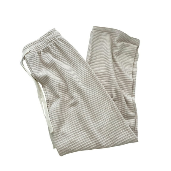 BLVB Women's Wide Leg Pants Casual Comfy Elastic Waist Drawstring Solid Color Lounge Trouser