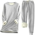 thumbnail image 1 of BLVB Women's Winter Warm Pajamas Sets Long Sleeve Fleece Lined Tops with Fuzzy Jogger Pants PJs 2 Piece Outfits, 1 of 5