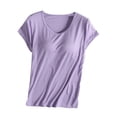 thumbnail image 1 of BLVB Women's Workout T-Shirt Short Sleeve Lightweight Crew Neck Padded Shirts Yoga Running Exercise Athletic Tee Tops, 1 of 7