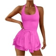 thumbnail image 1 of BLVB Women's Workout Tennis Romper Running Short Athletic Jumpsuits Casual Summer Outfits Gym Yoga Clothes, 1 of 5