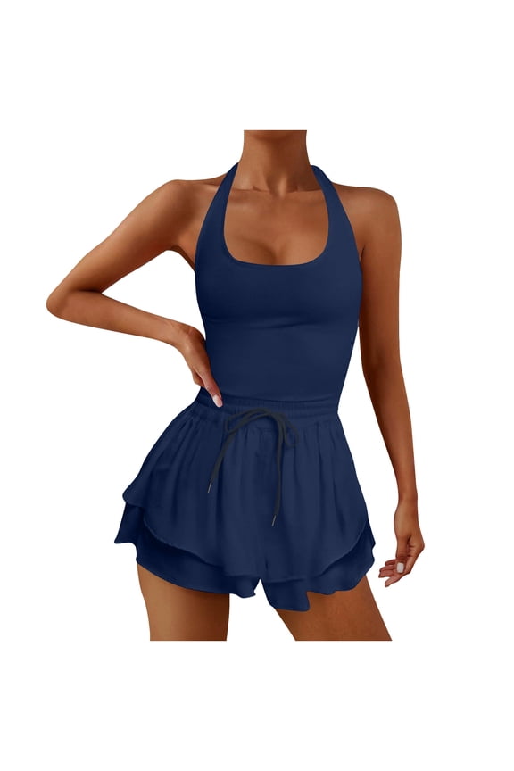 Women's Workout Tennis Romper Running Short Athletic Jumpsuits Casual Summer Outfits Gym Yoga Clothes