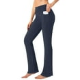 thumbnail image 1 of BLVB Women's Yoga Pants with Pockets for Women Bootcut Wide Leg Work Pants for Women High Waisted Workout Pants, 1 of 6