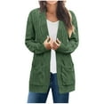 thumbnail image 1 of BLVB Womens Fall Long Sleeve Open Front Cardigan Oversized Knit Sweaters Coat Outerwear with Pockets, 1 of 6