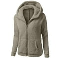 thumbnail image 1 of BLVB Womens Winter Fuzzy Fleece Jackets Full Zip Warm Cozy Hooded Sweaters Comfy Coat Outerwear with Pockets, 1 of 3