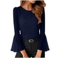 thumbnail image 1 of BLVB Womens 3/4 Sleeve Sparkle Mesh Top Blouses Casual Shirts Crewneck Glitter Night out Tops for Elegant Evening, 1 of 7