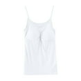 thumbnail image 1 of BLVB Womens Cami Tops with Built in Bras V Neck Spaghetti Strap Summer Sleeveless Basic Shirts Casual Workout Yoga Tees, 1 of 3