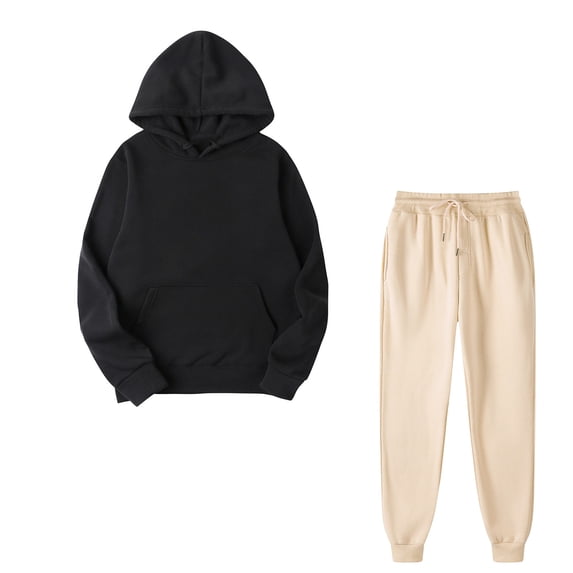 BLVB Womens Casual Fall 2 Piece Outfits Long Sleeve Pullover Hooded Sweatshirt and Sweatpants Sport Sets Sweatsuit