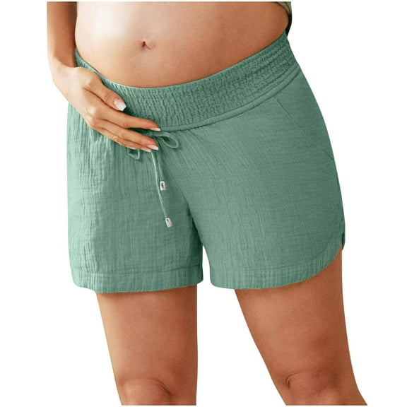 BLVB Womens Casual Shorts Ealstic Waisted Fashion Beach Shorts Cute Comfy Solid Color Summer Lounge Shorts