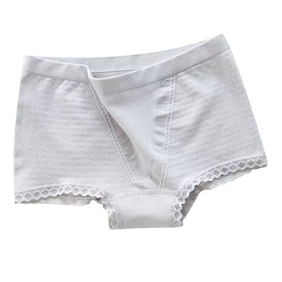 BLVB Womens Cotton Briefs Ladies High Waisted Lace Stretch Underwear Breathable Comfortable No Show Panties