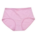thumbnail image 1 of BLVB Womens Cotton Briefs Ladies Striped Mid Rise Stretch Underwear Breathable Comfortable No Show Panties, 1 of 4