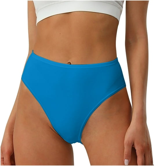 BLVB Womens Cotton Seamless Underwear High Waisted Seamless Breathable Comfy No Show Panties Plus Size