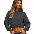 thumbnail image 1 of BLVB Womens Cute Cropped Hoodies Long Sleeve Sweatshirts Fall Fashion Outfits Winter Pullover Clothes, 1 of 7