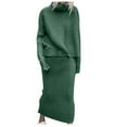 thumbnail image 1 of BLVB Womens Fall 2 Piece Outfits Ribbed Knit Turtleneck Long Sleeve Pullover Sweaters and Maxi Skirts Sets, 1 of 5