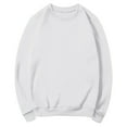thumbnail image 1 of BLVB Womens Fall Crewneck Sweatshirts Solid Color Casual Lightweight Tops Long Sleeve Loose Pullover Fashion Clothes, 1 of 7